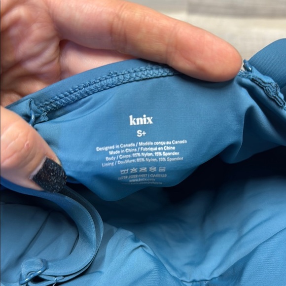 Knix Blue Swimwear Top size small - Picture 3 of 7